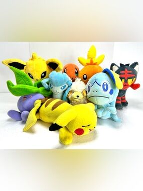 Official Pokémon Lot of 9 Plush